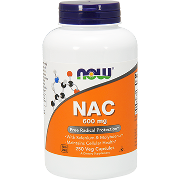 NOW NAC 600 mg with Selenium | Glutathione Pre-cursor & Cellular Detox for Energy Systems
