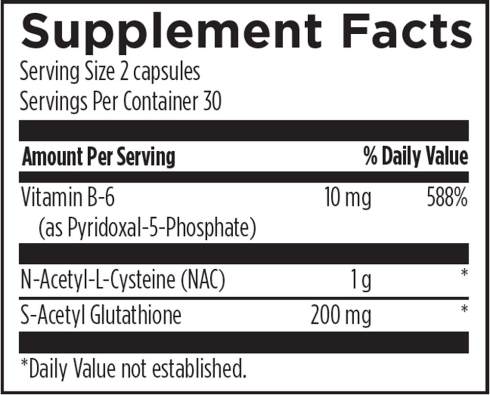 S-Acetyl Glutathione Synergy 60 vcaps