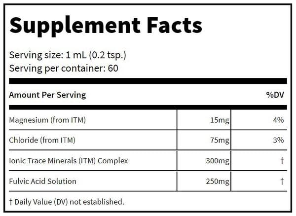 Ionic Fulvic Acid with ConcenTrace 2 oz
