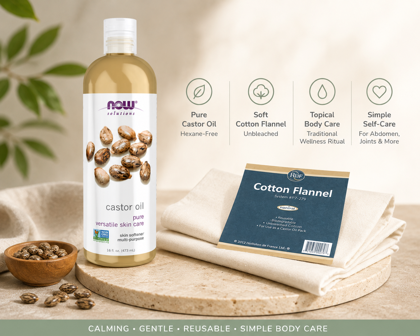 Castor Oil Pack Kit — Detox Support