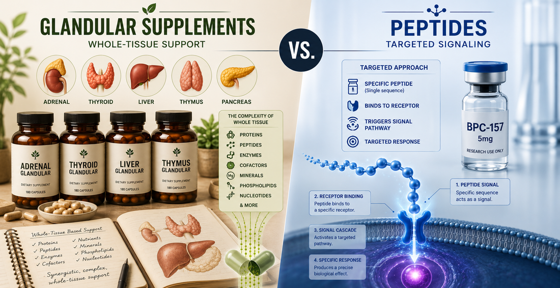 Glandular Supplements vs. Peptides: Two Different Approaches to Supporting the Body
