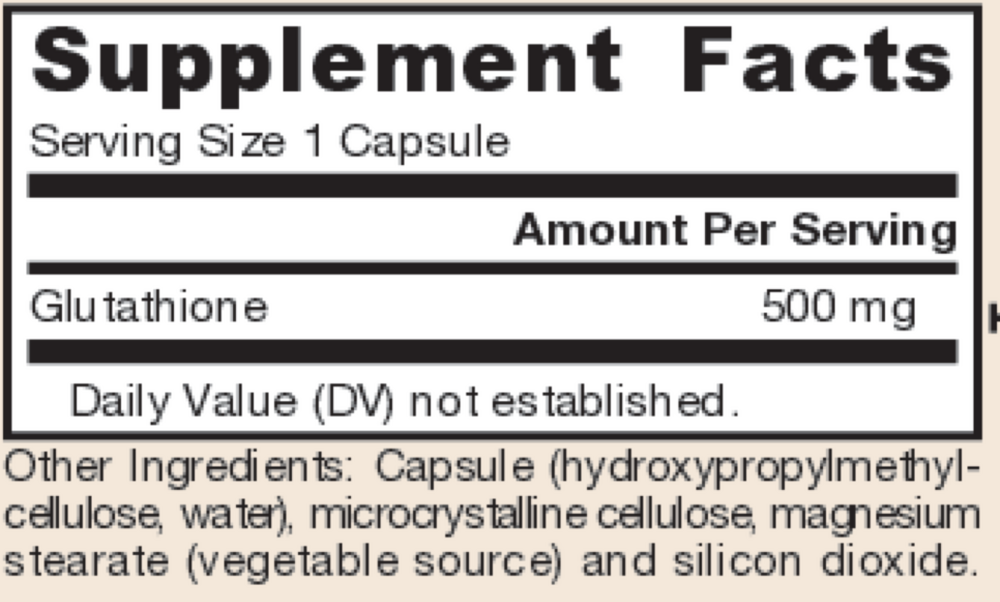 Glutathione Reduced 500 mg 60 caps
