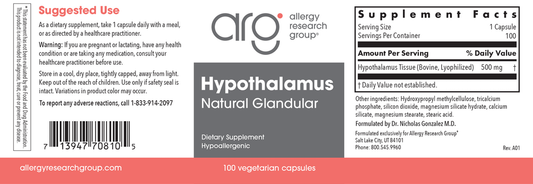 Hypothalamus 100 Vegicaps - Hypothalamus Support Hormone Regulation & Stress Response