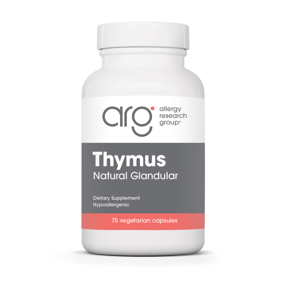 Thymus 1000mg 75 Vcaps - Immune-System Glandular for Thymus Support