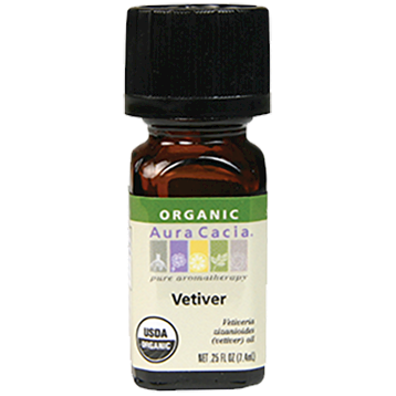 VETIVER ORGANIC ESSENTIAL OIL .25 OZ