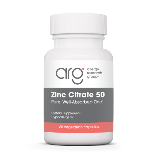 Zinc Citrate 50 mg 60 caps | Essential Mineral for Enzyme Function & Energy Metabolism